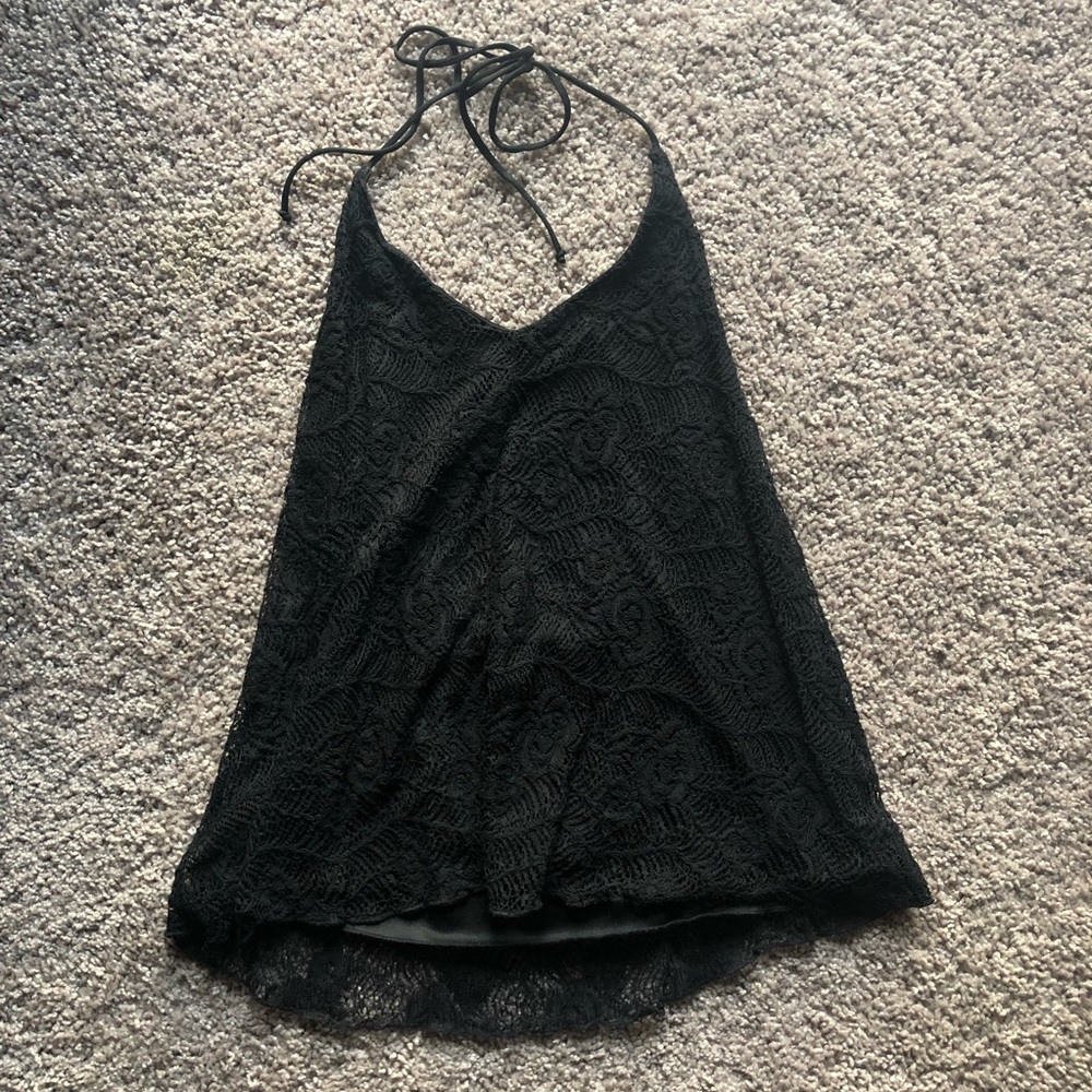 Mudd Crochet Halter Top